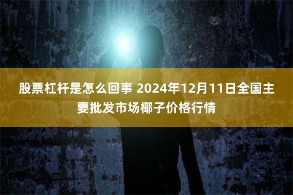 股票杠杆是怎么回事 2024年12月11日全国主要批发市场椰子价格行情