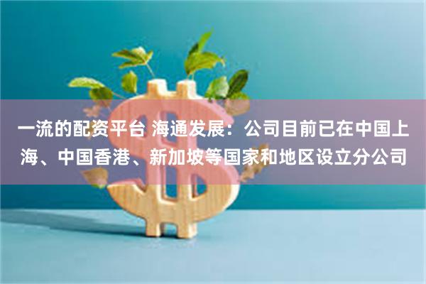 一流的配资平台 海通发展：公司目前已在中国上海、中国香港、新加坡等国家和地区设立分公司