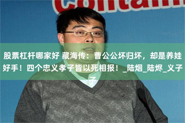 股票杠杆哪家好 藏海传：曹公公坏归坏，却是养娃好手！四个忠义孝子皆以死相报！_陆烟_陆烬_义子