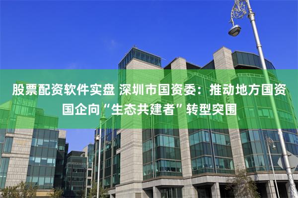 股票配资软件实盘 深圳市国资委：推动地方国资国企向“生态共建者”转型突围